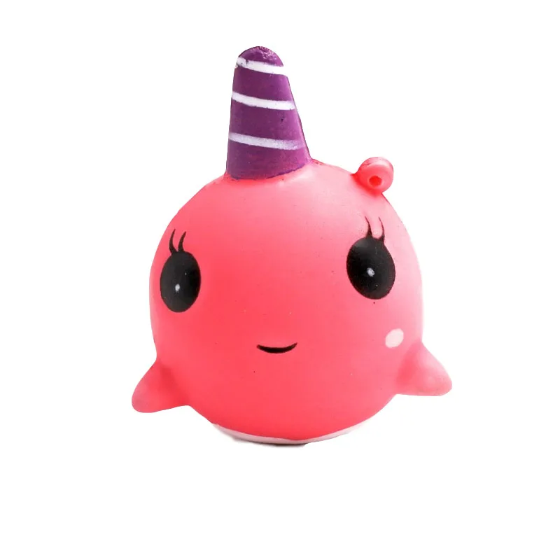 2019 China wholesale hot selling jumbo kawaii beautiful pink blue foam fish squishy little kawaii whales