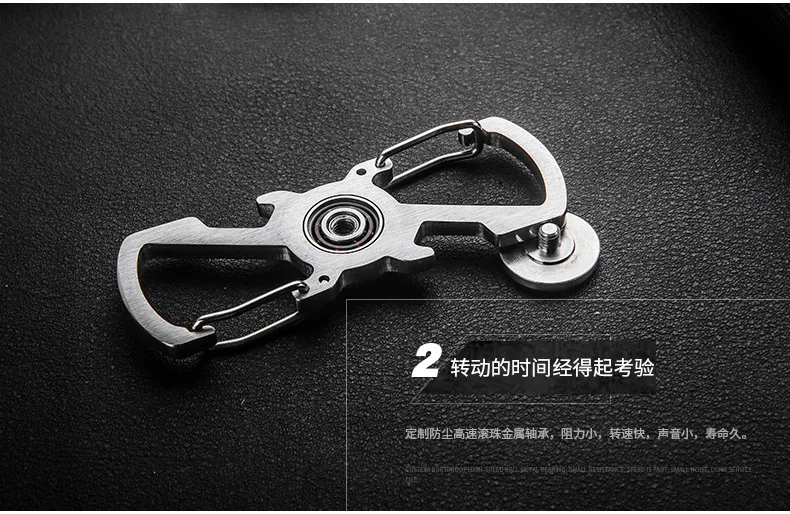 Multifunction stainless steel fidget spinner bottle opener fidget spinner with key chain function