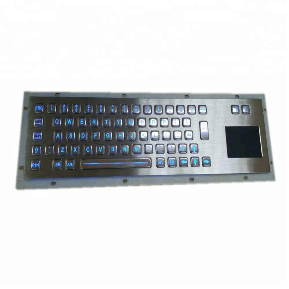 
 Промышленная Водонепроницаемая клавиатура kiost с подсветкой и тачпадом  