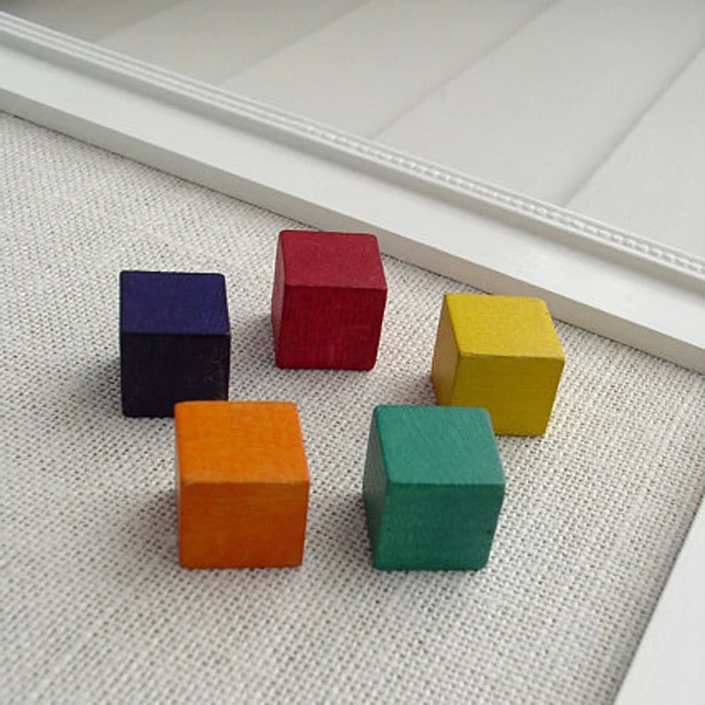 wholesale Custom colorful schima wood  cubes for kids