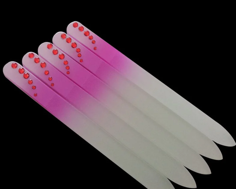 Promotional Disposable Manicure Nail Care Tool Gift Kit of Crystal Nail Polish File Emery Board Brush Toe Separator Nail Clipper