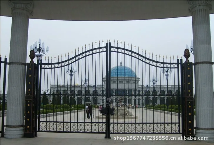 Modern Wrought Iron Gate Design Forged Wrought Iron Gate for Sale