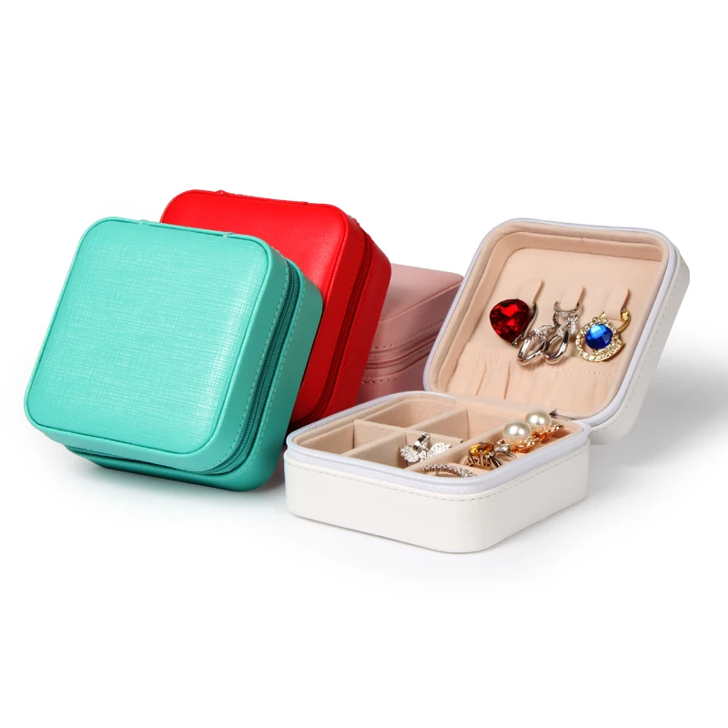 Custom fastest 7 days travel case storage gift pu leather jewellery box