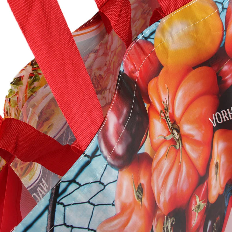 German Supermarket eco friendly promotional factory produce Hot sale 4 handles RPET tote bag for shopping