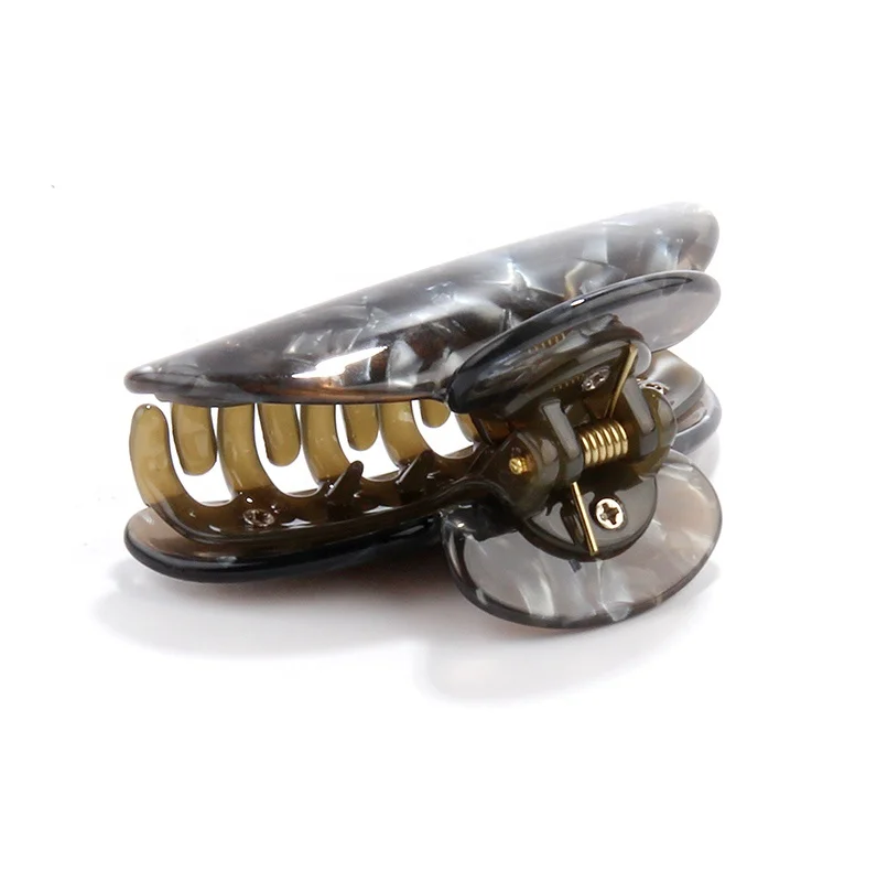 In stock wholesale multi color large hair claws for women high quality attractive acetate hair claws