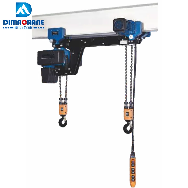 High performance Europe style Electric Chain hoist crane for workshop with double hook  for sale