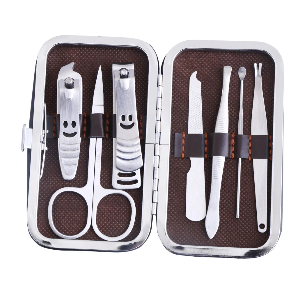 Cheap and low MOQ 7pcs manicure set pedicure manicure set