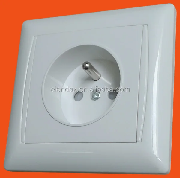French style flush mounting 16A 3 pin wall socket outlet French socket (F6610)