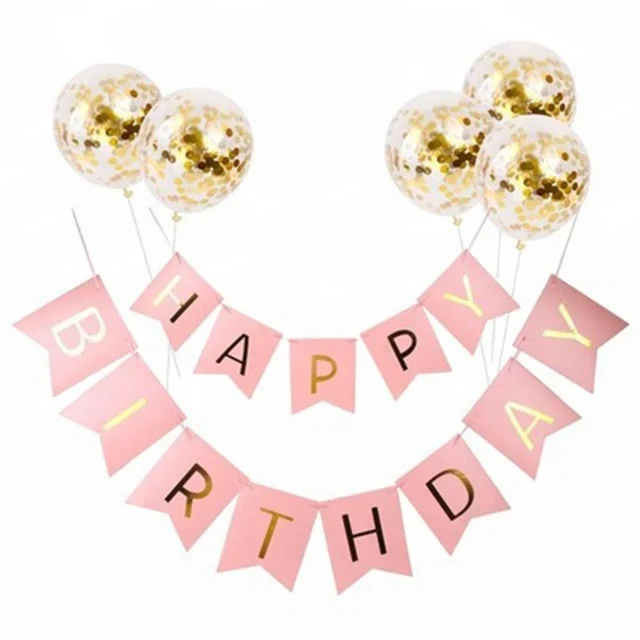 
Party decoration supplies children kids birthday party decoration balloon Bunting banner sets 