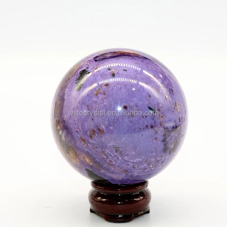 
Rock stone healing crystal charoite ball Rare Noble gems 