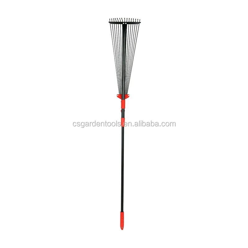 15 teeth steel garden leaf wood grabber telescopic rake