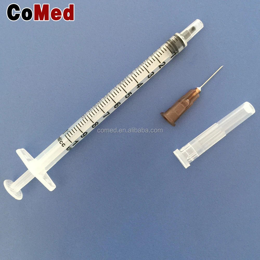 Disposable 100U 30G painless 1 ml orange insulin syringe factory manufacture