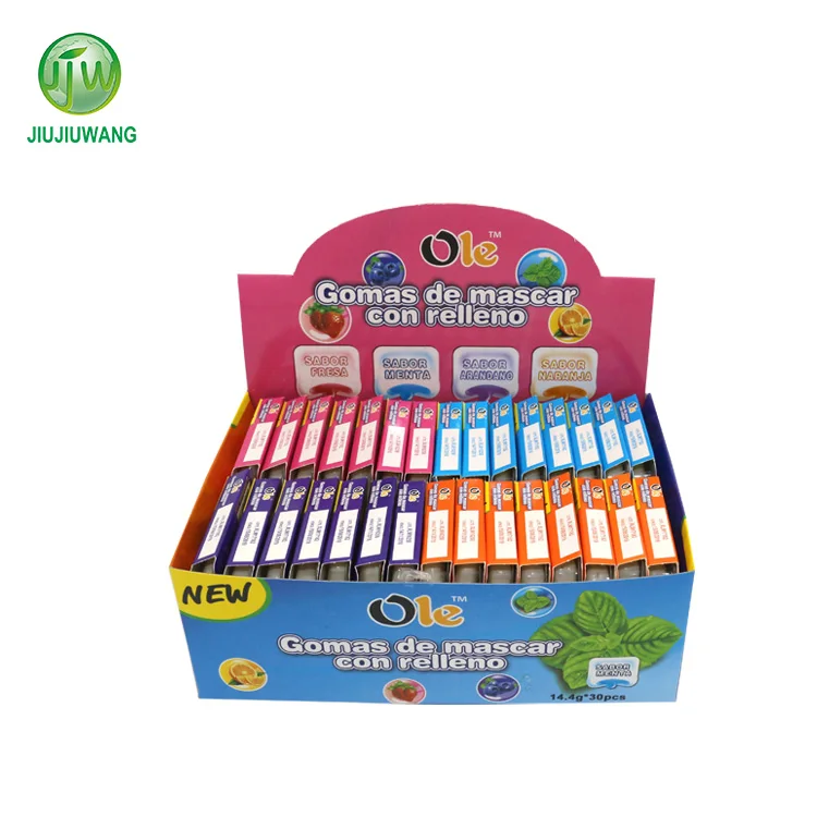 factory direct OEM private label 14g crispy center filled chewing gum