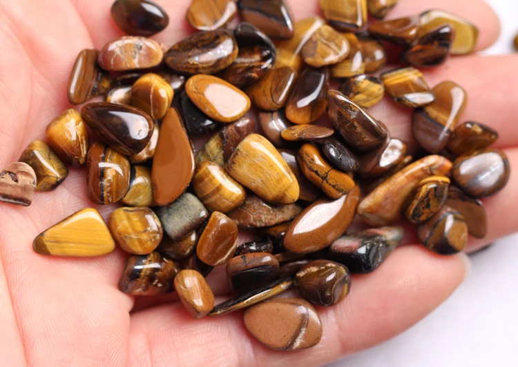 Wholesale Natural Tumbled Stone Tiger Eye Quartz Crystal Gravel Healing