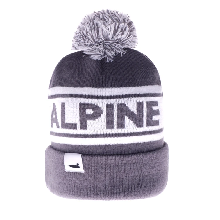 
Winter Ball Hat Ski Cap Hand Knit 100% Acrylic Beanie Hat 