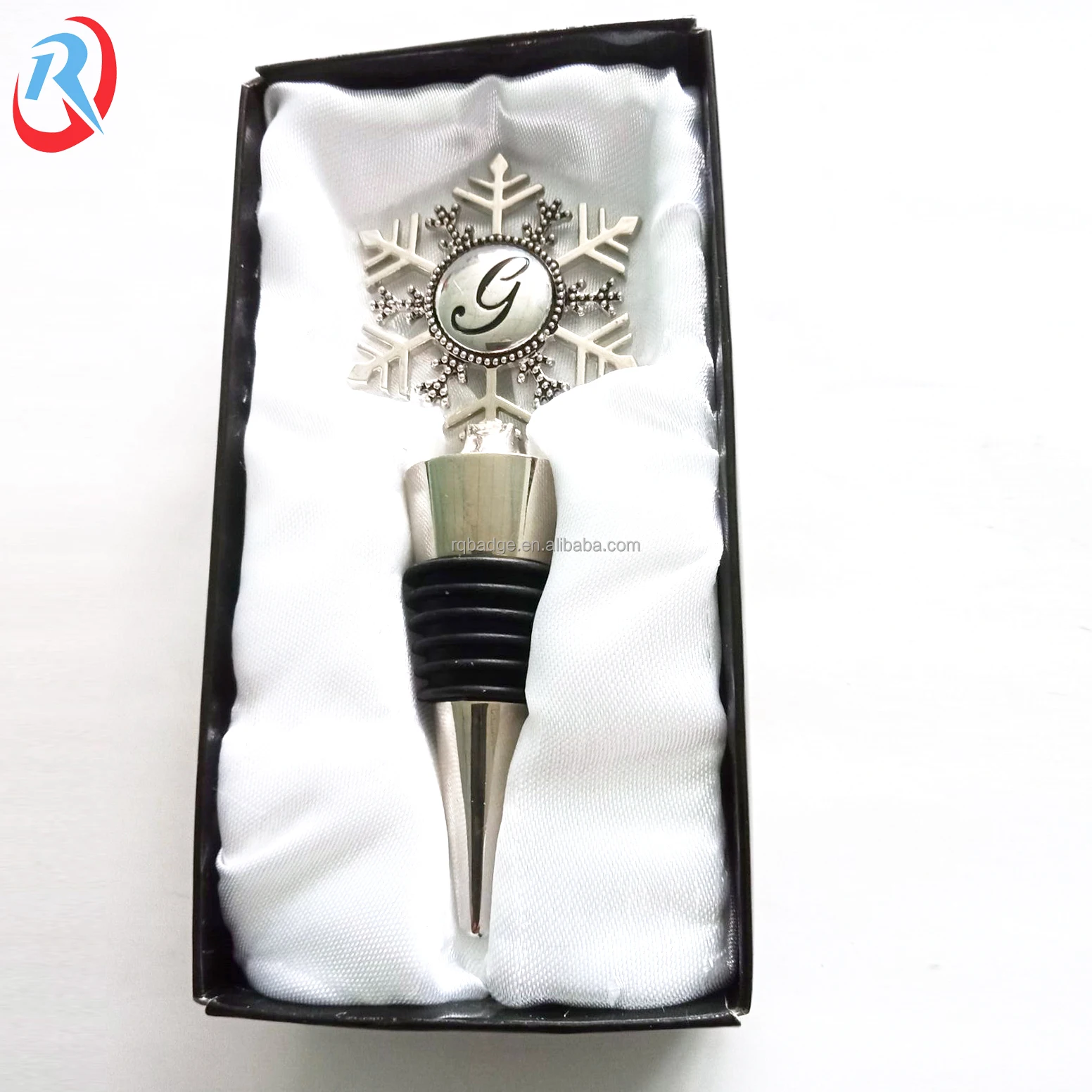 custom own logo cheap metal high quality wine bottle stopper/cork