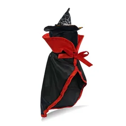 Pet Halloween Cloak Suit Dog Clothes with Hat Cosplay Costume Cat Puppy Holiday Wizard Set Apparel