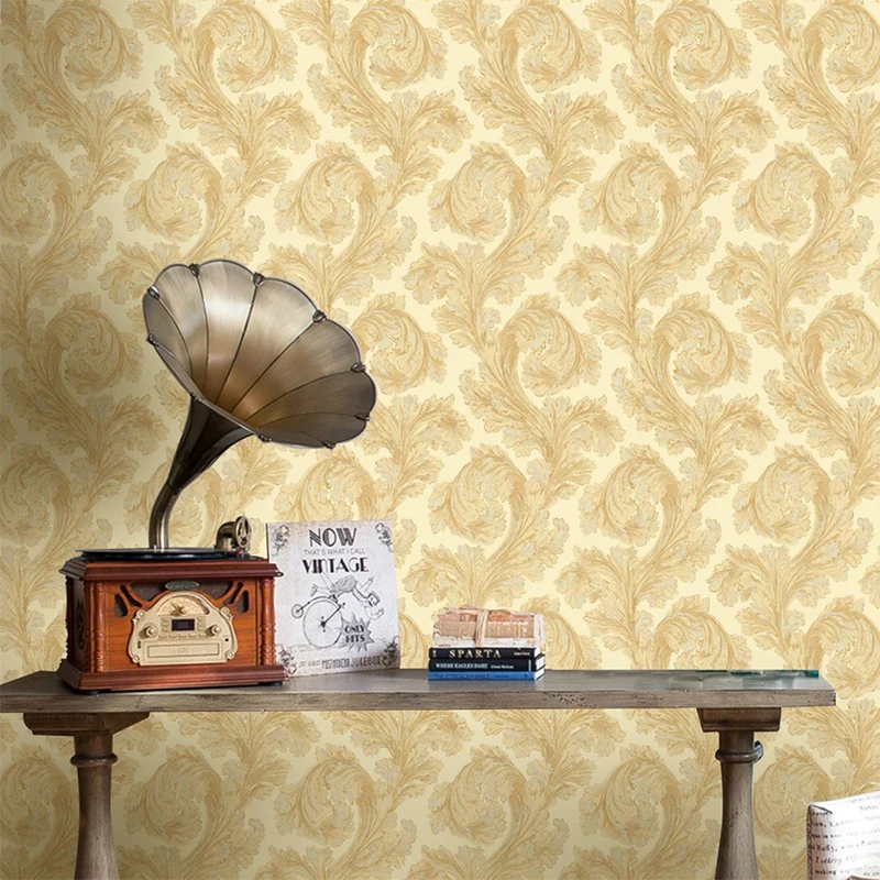 Bedroom garden flower wallpaper European style living room background wall paper 3d pvc wallpaper