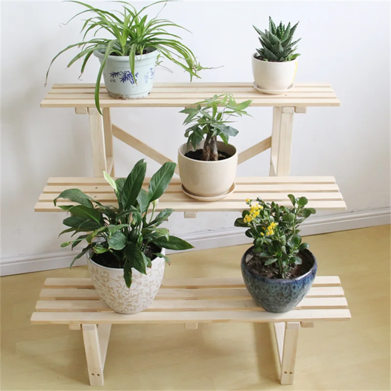 Solid Home Decoration us Corner Garden Plant Stand Multi-Tiered Flower Pots Display Rack Shelf for Patio Balcony Living Room