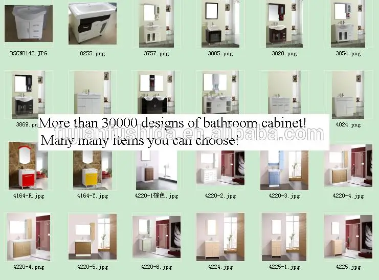 Vanity Plywood Bathroom Cabinet Mirrored Cabinets Luxury Commercial Double Sink MDF Hotel Modern Waterproof Pvc 36inch White 4mm