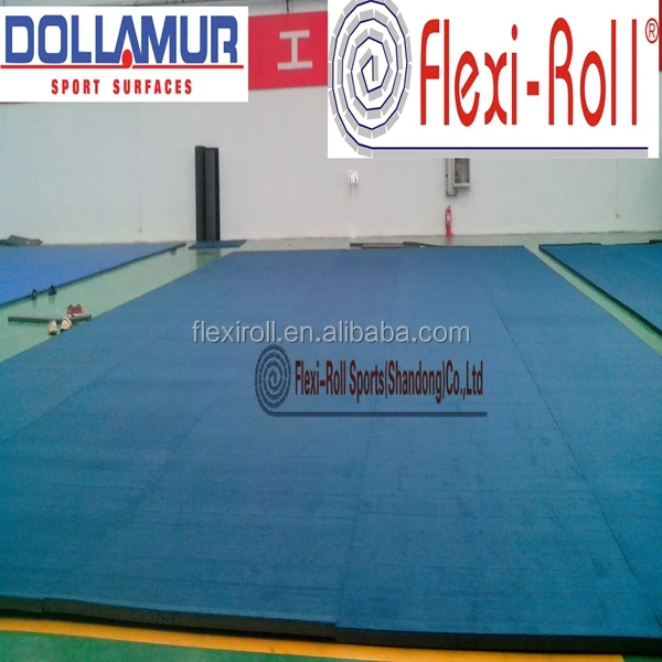 IWUF Approved New Wushu mat/folding floor mat/Flexi Roll Wushu Taolu Mat