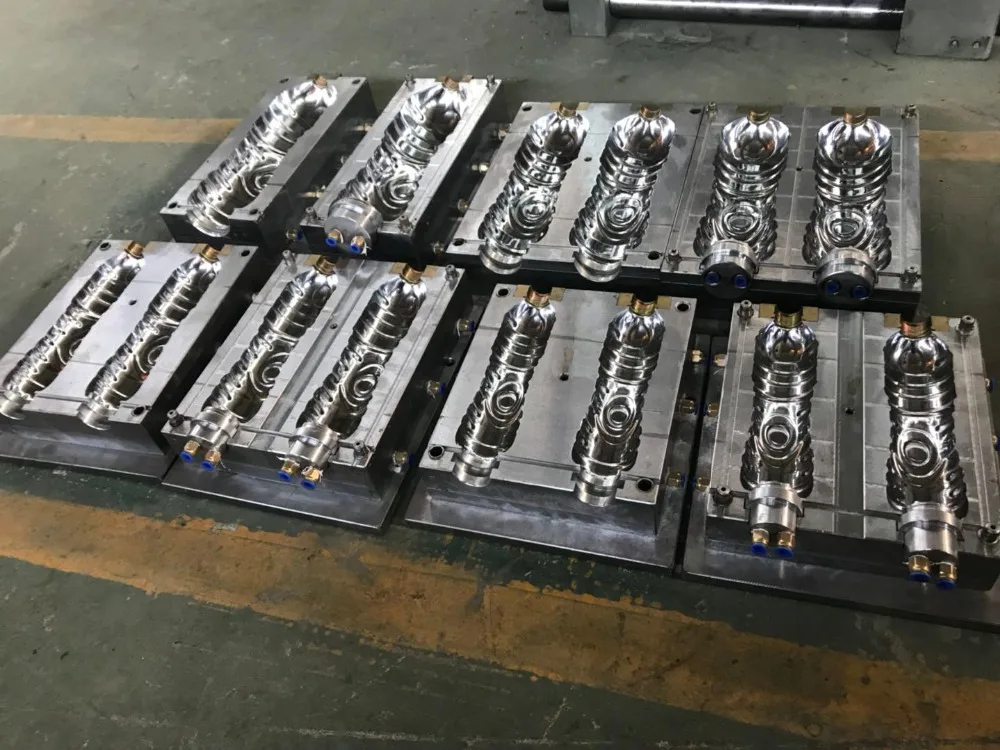 2 cavities 500ml plastic bottle blowing moulds