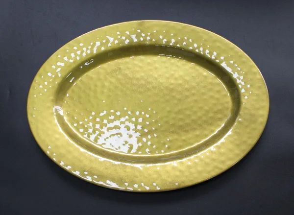 High Quality 5 Color Bronze Melamine Oval Plates Platter Tray