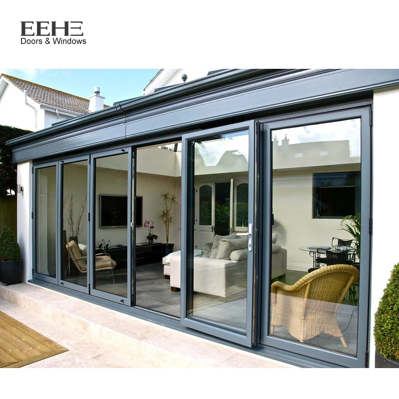 Tempered and fire rated  aluminum frame glass swing door