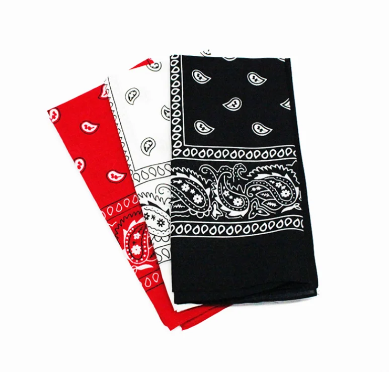 Double sided printed paisley bandana 100% cotton 100% polyester custom bandana in stock
