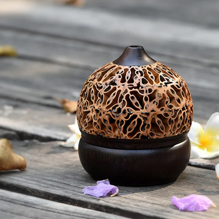 Custom classic wood  handmade incense burner with logo