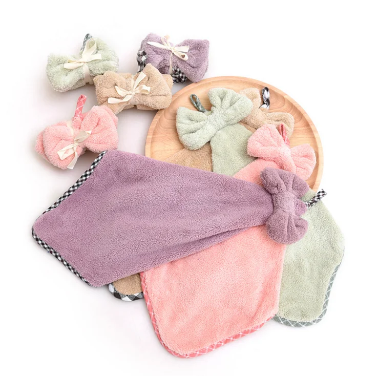 Корея стиль, высокое качество двусторонняя бархат нежно-коралловый флис полотенце для рук/полотенце