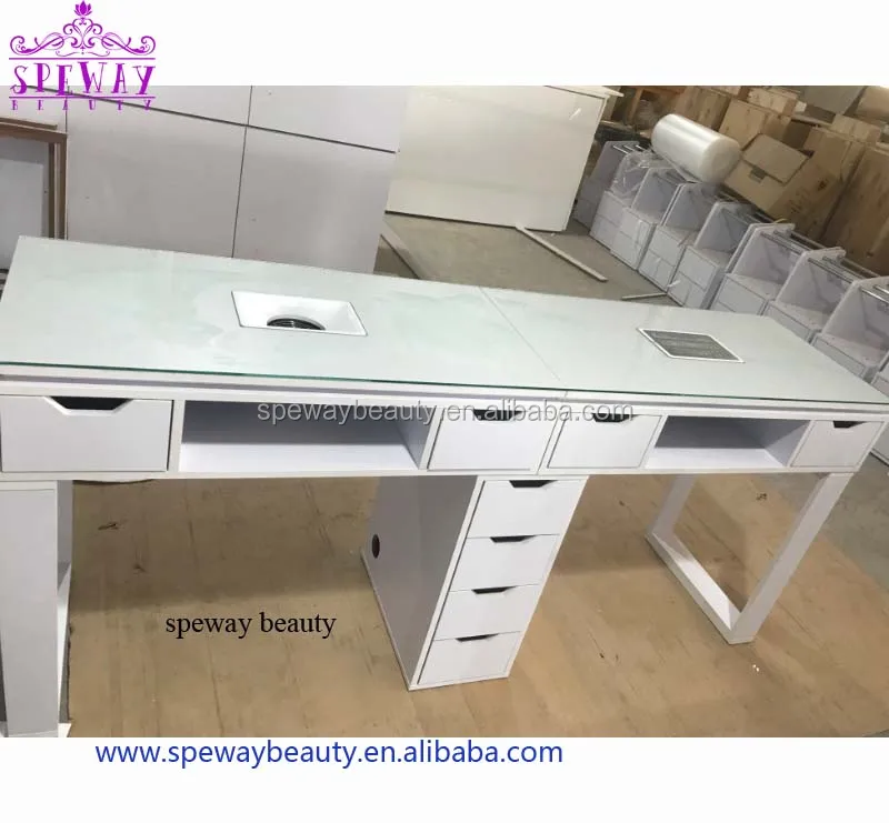 
2021 double nail table/nail dryer station/portable manicure table nail station 