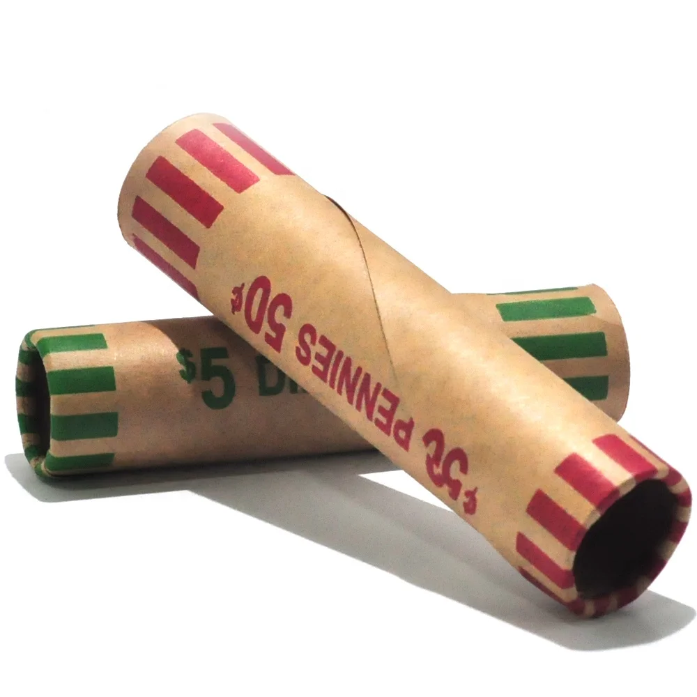 Предварительно формованные обертки для монет из крафт-бумаги