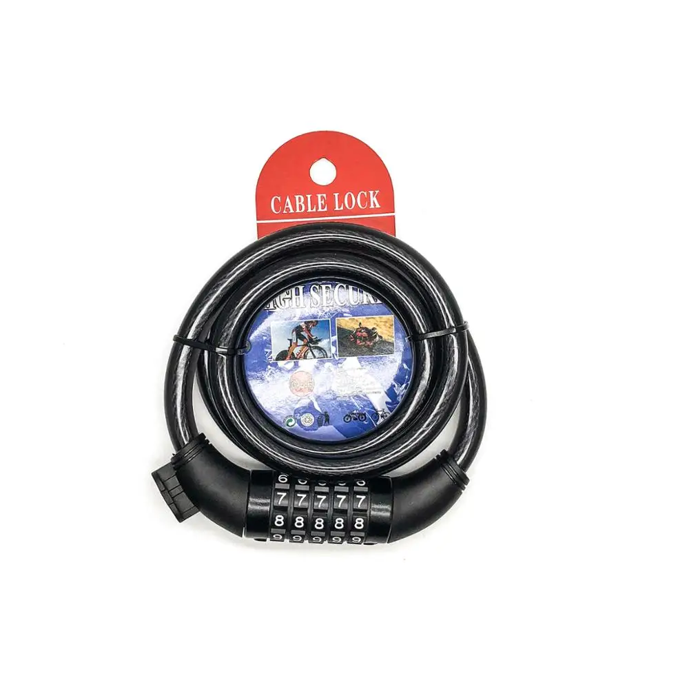 
8311-Q High Security 5 digits Steel bicycle parts bicycle accessory combination lock, with bracket 