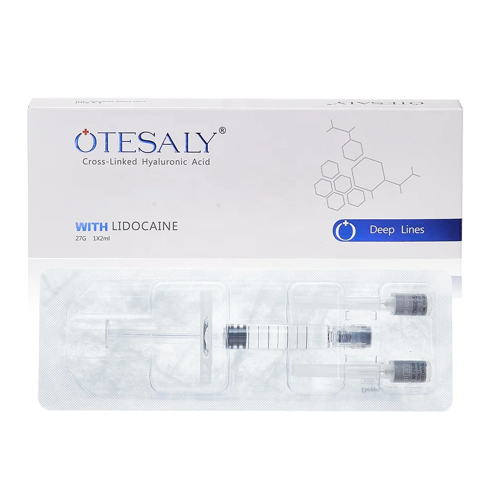 
Hot Sale otesaly 2ml Deep dermal Filler Syringe Injectable Hyaluronic Acid 3% Lido skin care injection 
