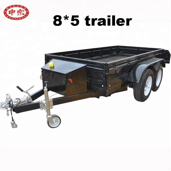 tandem vehicle hydraulic dump steel box trailer with electric brakes