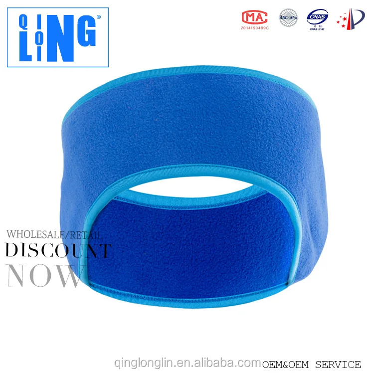 Custom Sport Hairband Fleece Windproof Elastic Winter Running or Bicycle or Motorcycle Headband with Ear Warmers