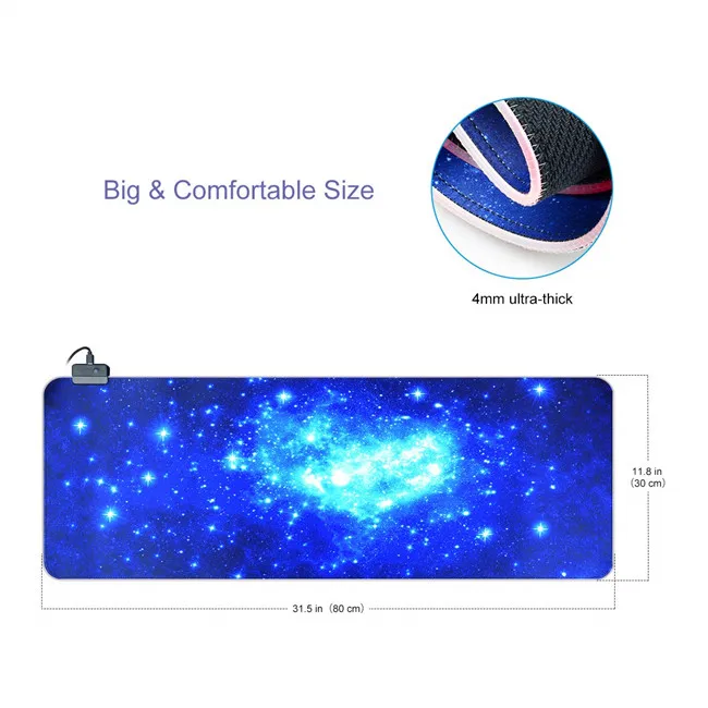 Led Cat Mouse Pads Big Girls World Map Non Slip Larg 4Mm Espesor Green Fabric Mat Mousepads Rgb