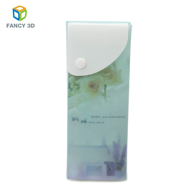 Zebulun Stationery Product Portable Plastic 3D Lenticular Design Pencil Case