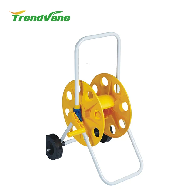 2018 new products Plastic metal garden retractable hose reel irrigation holds up 45m hose