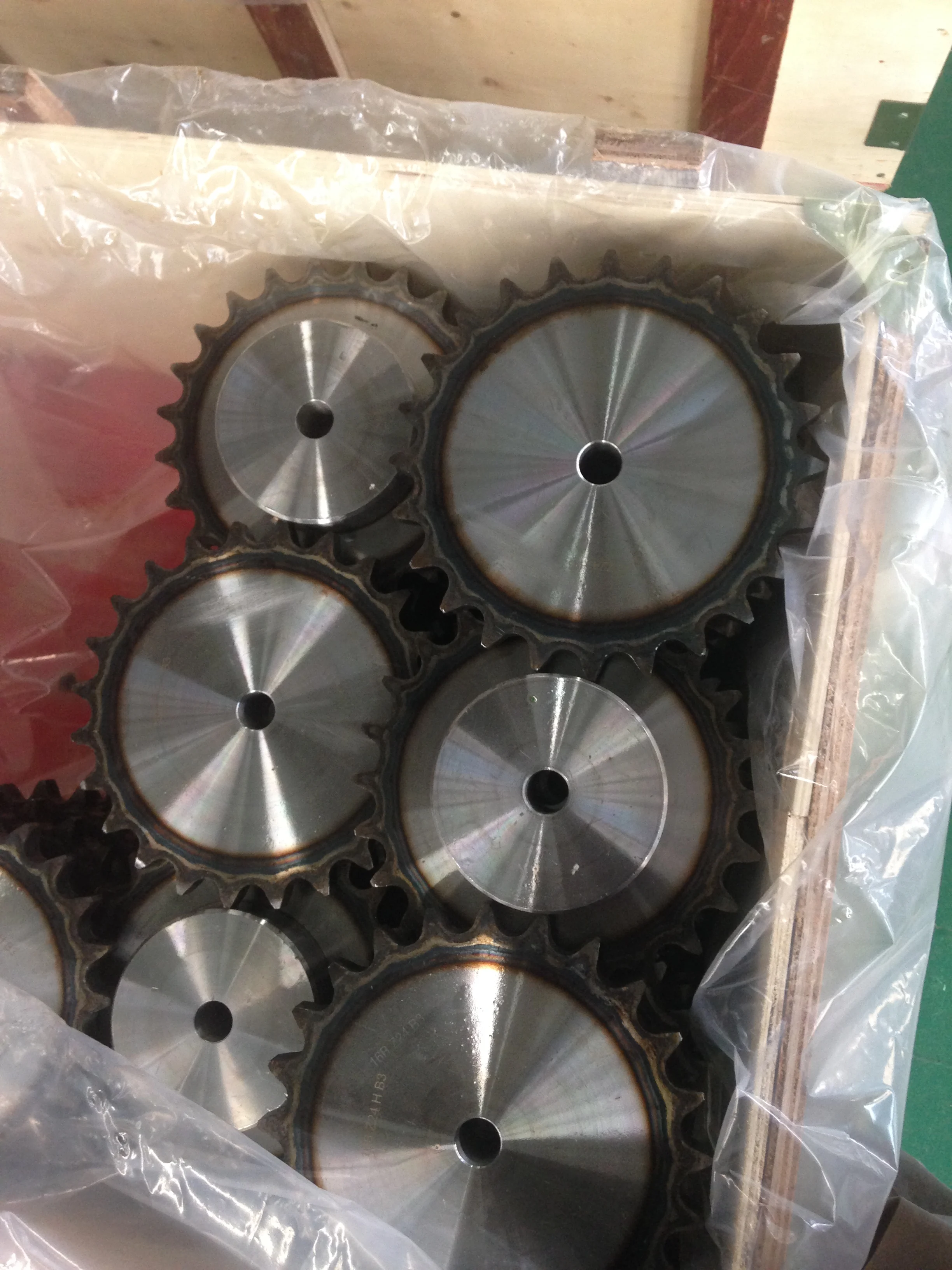 
plastic/steel table/falt top roller chain conveyor chain double teeth sprocket 