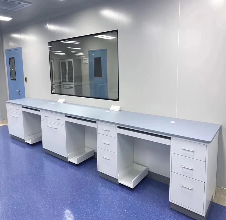 Медицинская электрическая лабораторная мебель стол с шкафами для хранения