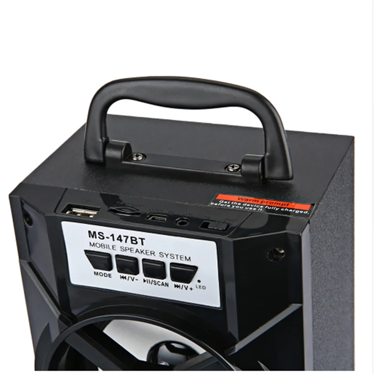 Hi-Fi Stereo wireless portable Subwoofer speaker with TF USB FM Radio