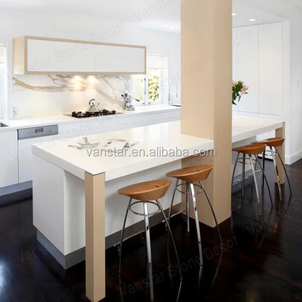 Fast Delivery Solid Surface Quartz Galaxy White Kitchen Countertops