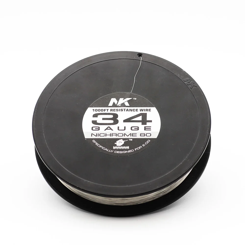 NK factory supply 1000ft 34g ni80 electrical wire heating resistance spool