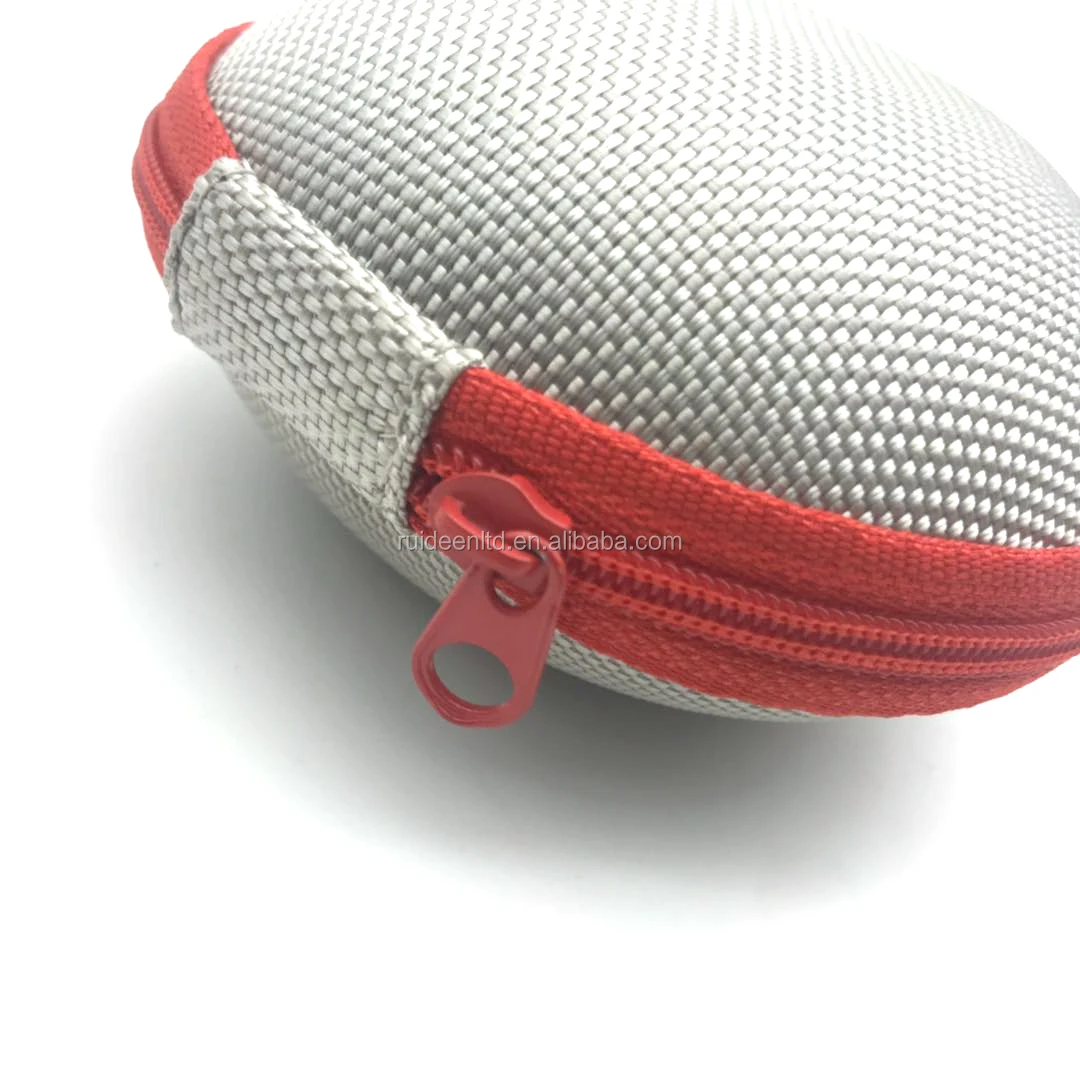 9.8(Diameter)*5.4CM Round Nylon 1680D Hard Shell EVA Case for Earbud Case (LZH-42)