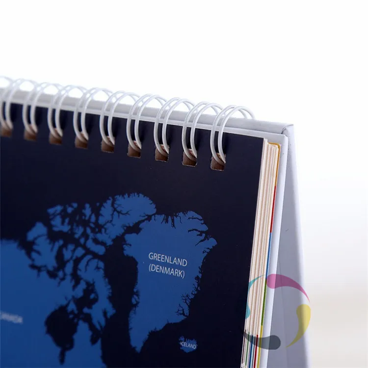  Оптовая продажа ежедневная спиральная палатка стол календарь печать