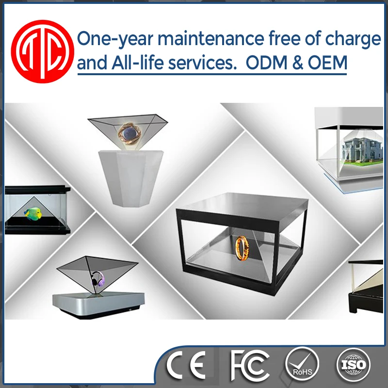 Full HD Resolution 3D Hologram Display for showing 3D holographic