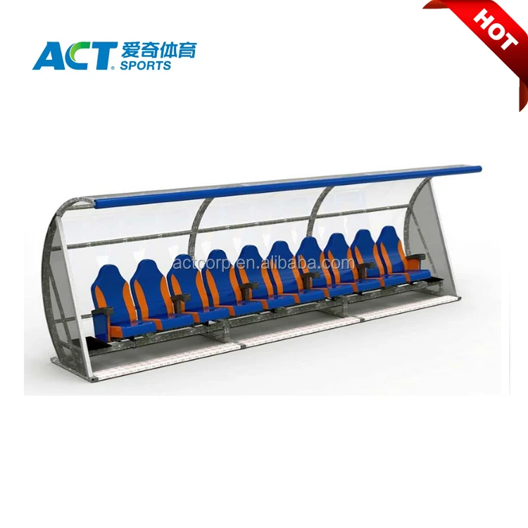 Weather-Resistant team player benches, SPORTS soccer benches, team sports bench for outdoor