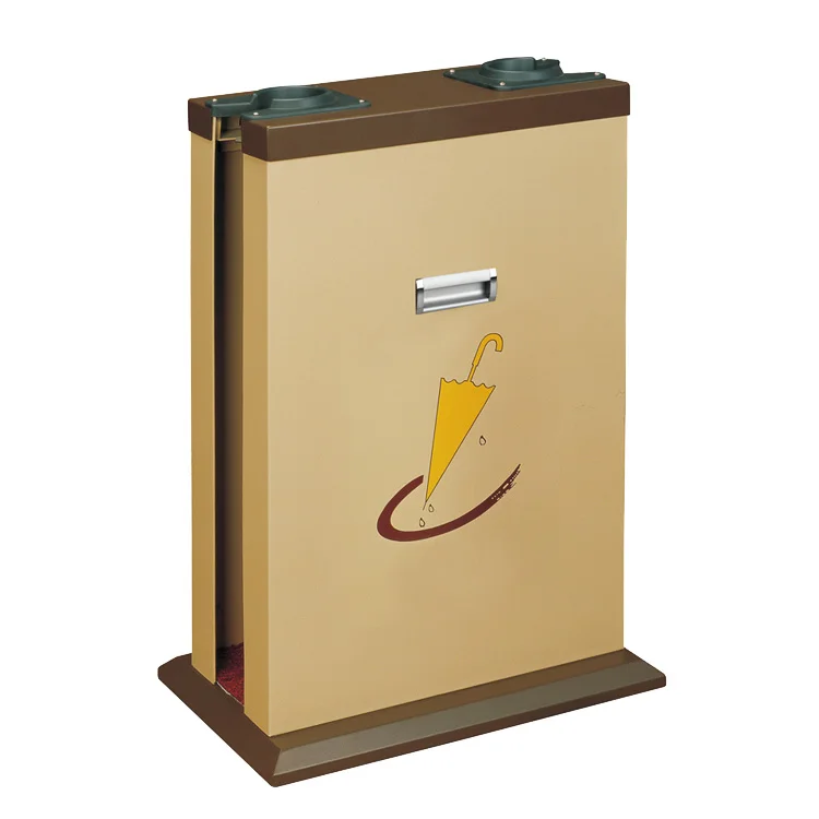 Stainless steel wet umbrella wrapper dispenser with plastic bag